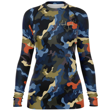 Chokefish™ Long Sleeve Rashguard Camouflage Woman's Shirt-012